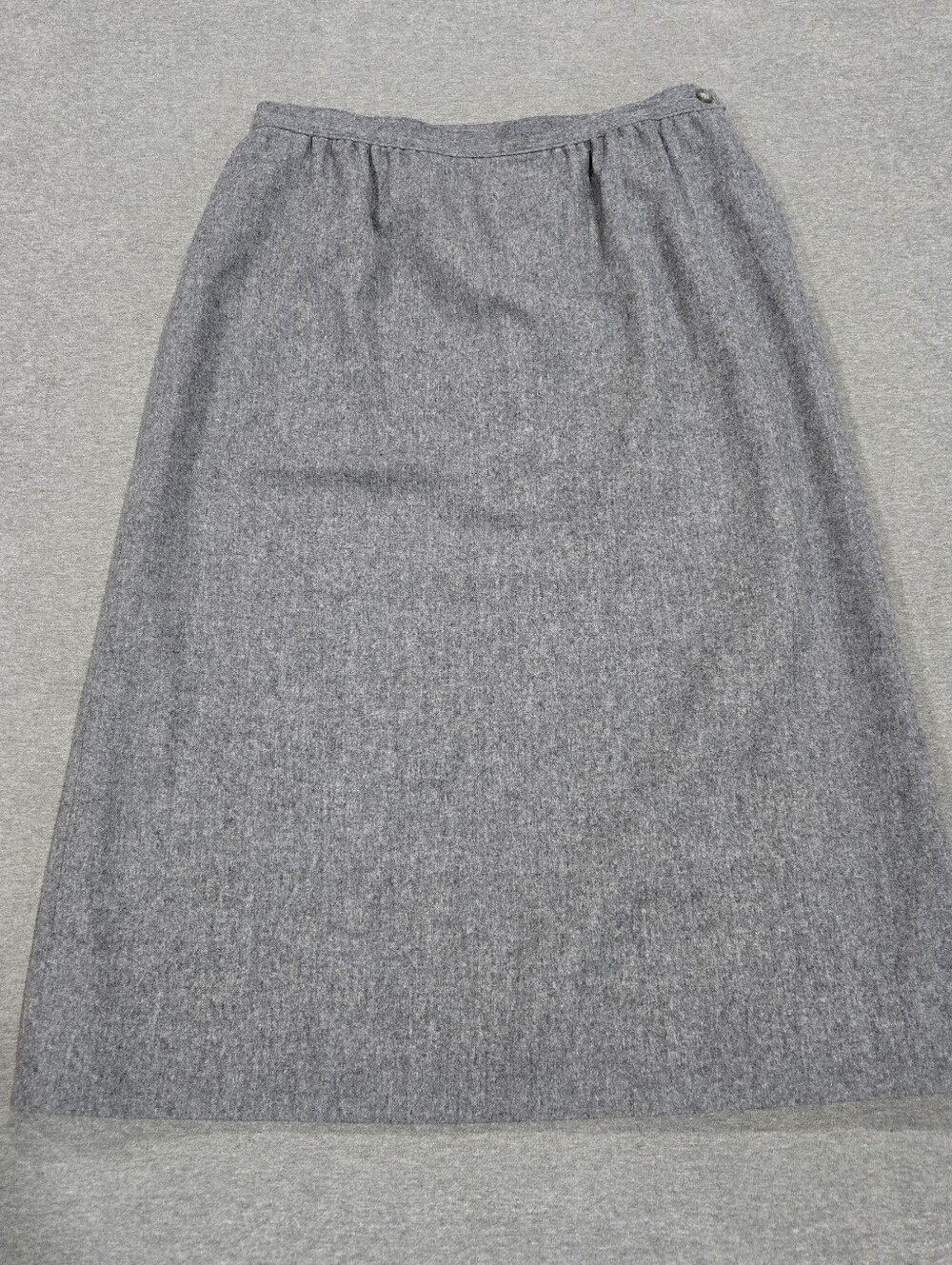 Vintage Pendleton Women Skirt Grey Midi Pencil 100% Wool Made in USA Large